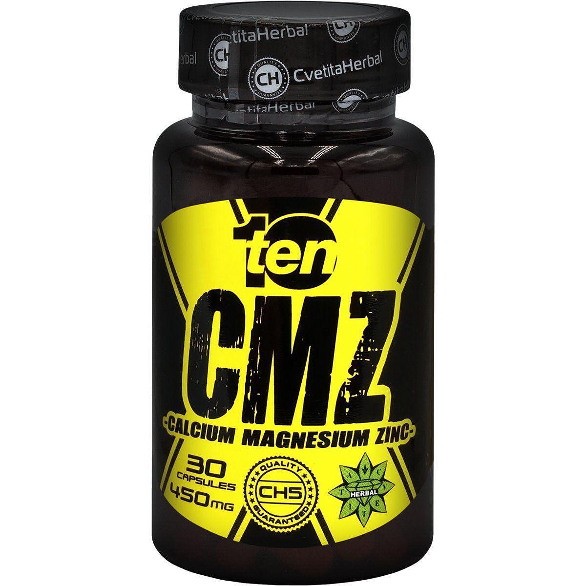 Kalcium, Magnézium, Cink - CMZ - 10/ten (30 kapszula x 450 mg)