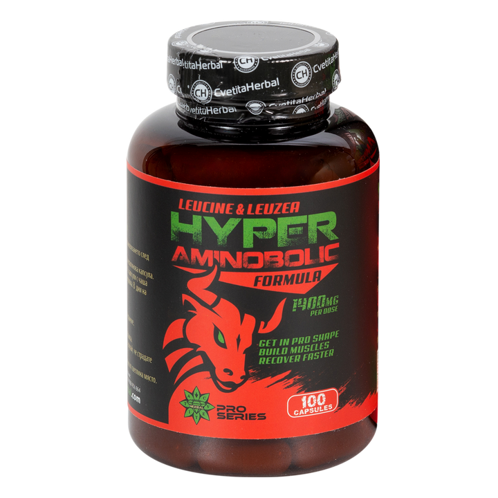 Leucin és Leuzea - Hyper Aminobolic (100 kapszula)