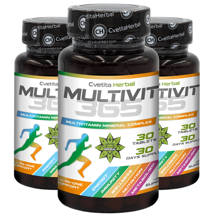 МултиВит 365 - Multivitamin Ásványi Anyag Komplex (30 tabl.)