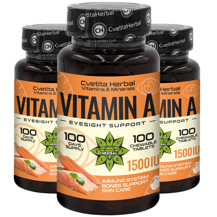 A-vitamin - Rágótabletta (100 tabletta 1500 IU)