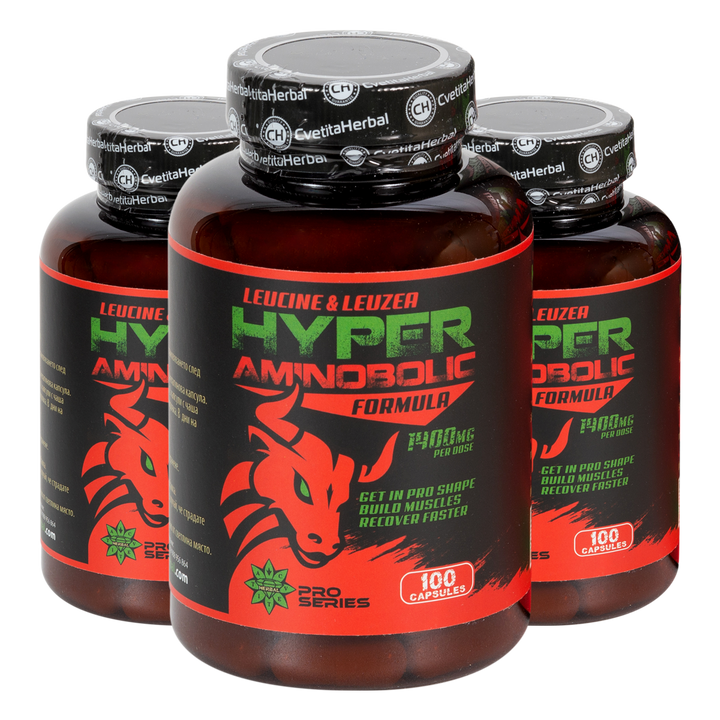 Leucin és Leuzea - Hyper Aminobolic (100 kapszula)