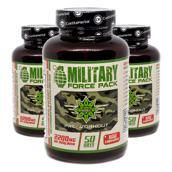 Gyógynövények és Aminosavak - Military Force Pack (100 caps. x 1100 mg)