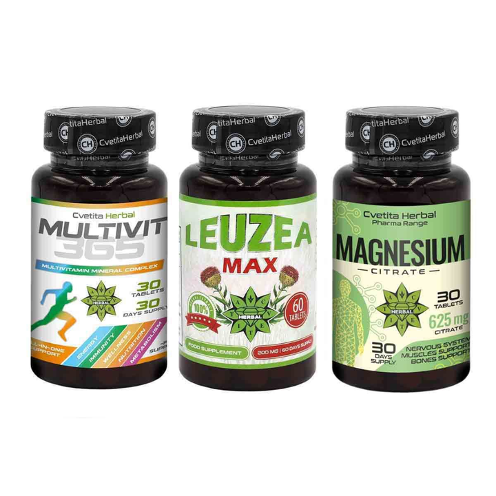 KOMBÓ CSOMAG IMMUNERŐSÍTŐ - LEVZEA MAX 60 TABL. + MULTIVIT 365 + MAGNÉZIUM 30 TABL.