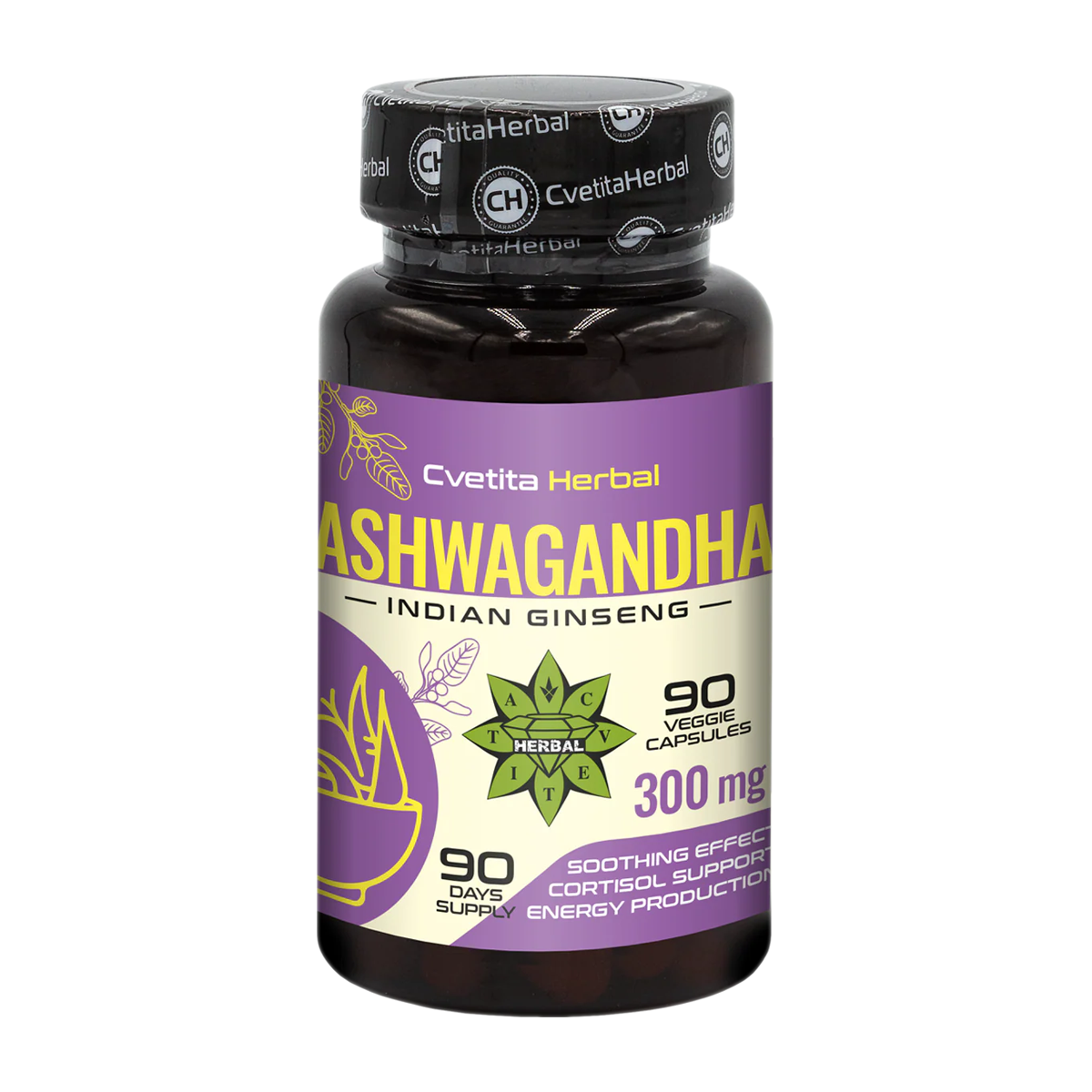 Ashwagandha Kivonat - Növényi (90 kapszula x 300 mg)