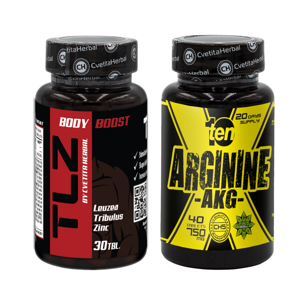 KOMBÓ CSOMAG: TLZ (Tribulus, Leuzea, Cink) + TEN Arginine 40 tabletta