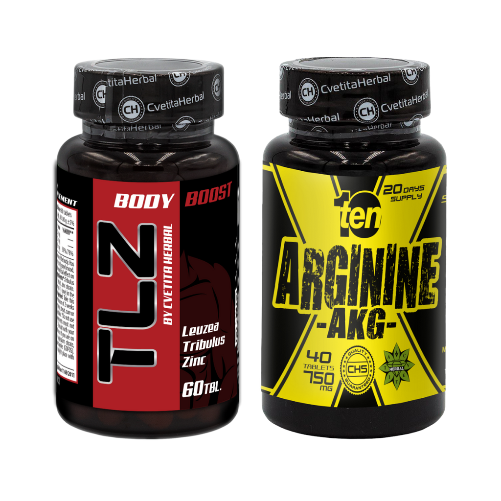 KOMBÓ CSOMAG: TLZ (Tribulus, Leuzea, Cink) + TEN Arginine 40 tabletta