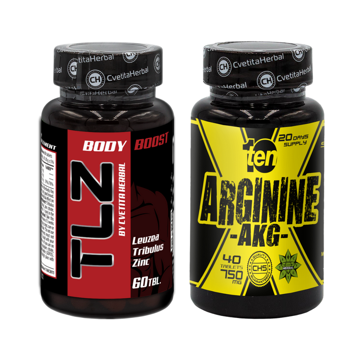 KOMBÓ CSOMAG: TLZ (Tribulus, Leuzea, Cink) + TEN Arginine 40 tabletta