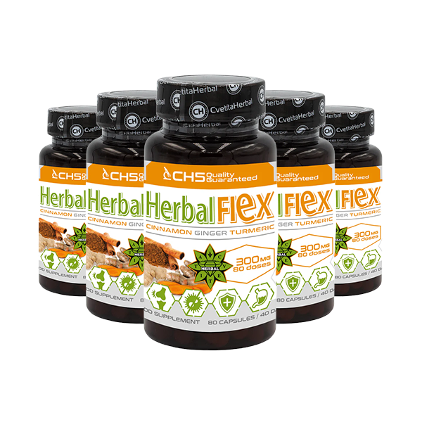 Kurkuma, Gyömbér, Ceylon Fahéj - Herbal Flex (80 kapszula x 300mg) - Herbal Flex