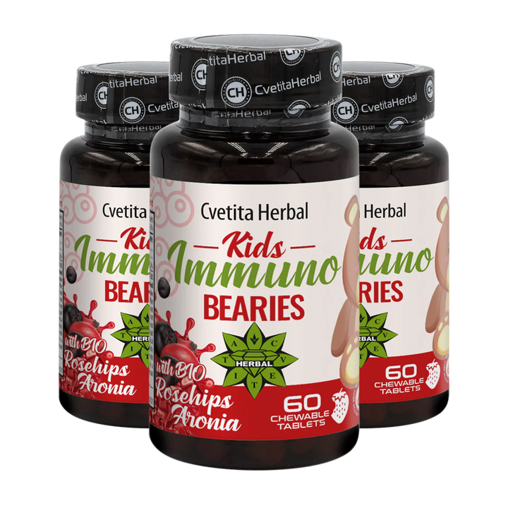 Gyermek Immunstimuláns "Csipkebogyó" - Kids Immuno Bearies (30 tabletta)