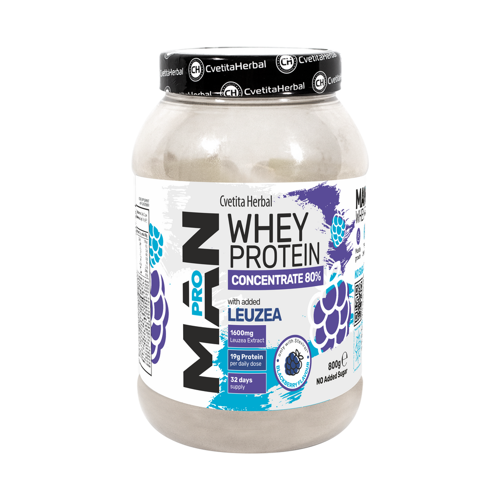 Tejsavó Protein Leuzea és Papaya Enzimekkel - MAN PRO WHEY CONCENTRATE (800 gr)