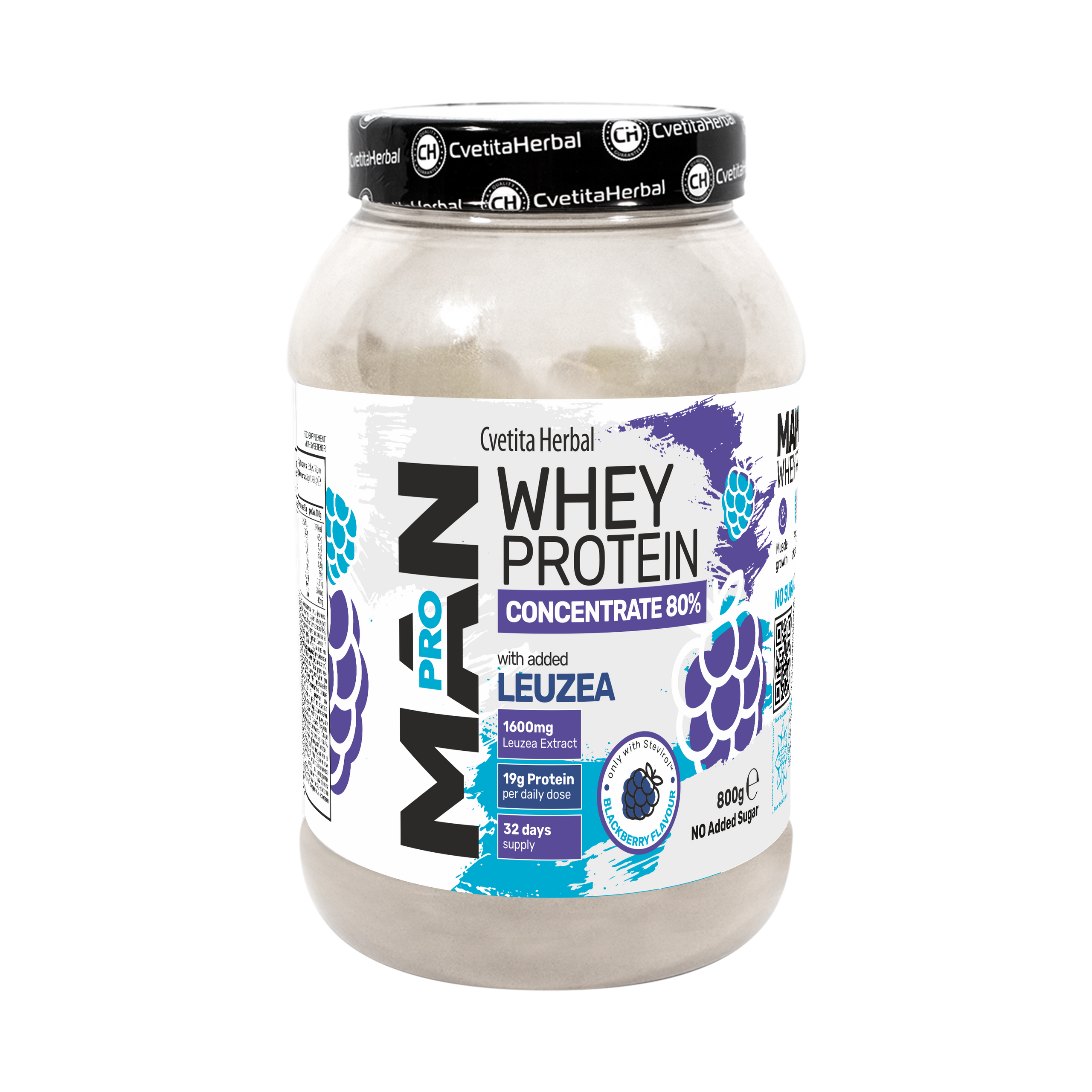 Tejsavó Protein Leuzea és Papaya Enzimekkel - MAN PRO WHEY CONCENTRATE (800 gr)