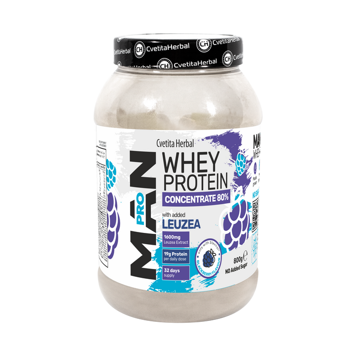 Tejsavó Protein Leuzea és Papaya Enzimekkel - MAN PRO WHEY CONCENTRATE (800 gr)