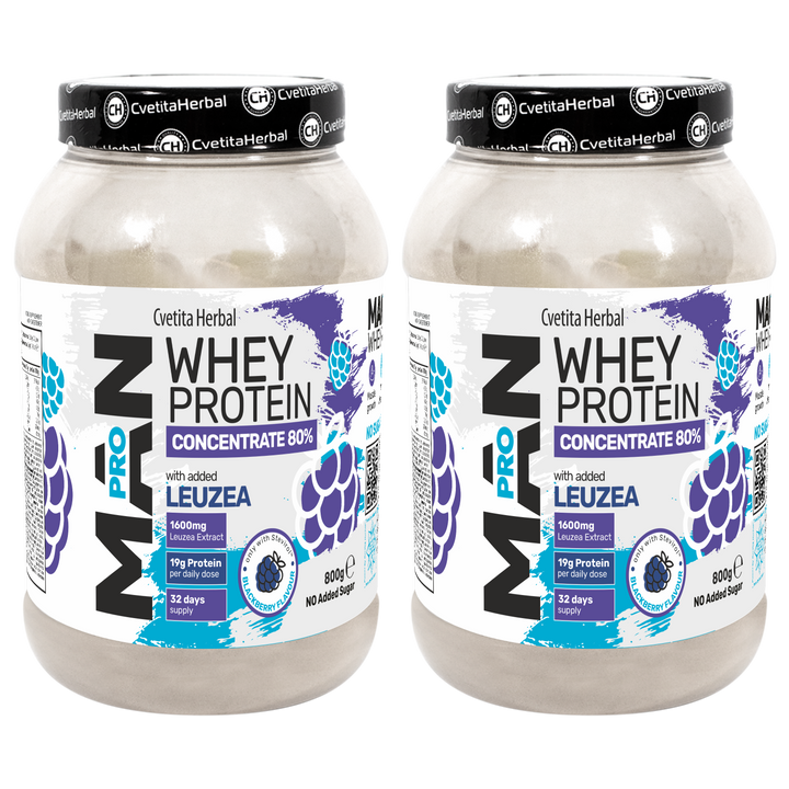 Tejsavó Protein Leuzea és Papaya Enzimekkel - MAN PRO WHEY CONCENTRATE (800 gr)