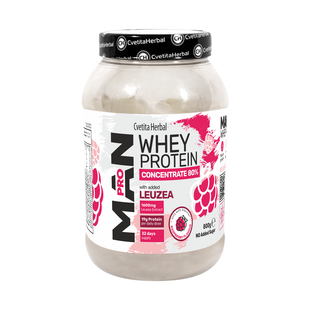 Tejsavó Protein Leuzea és Papaya Enzimekkel - MAN PRO WHEY CONCENTRATE (800 gr)