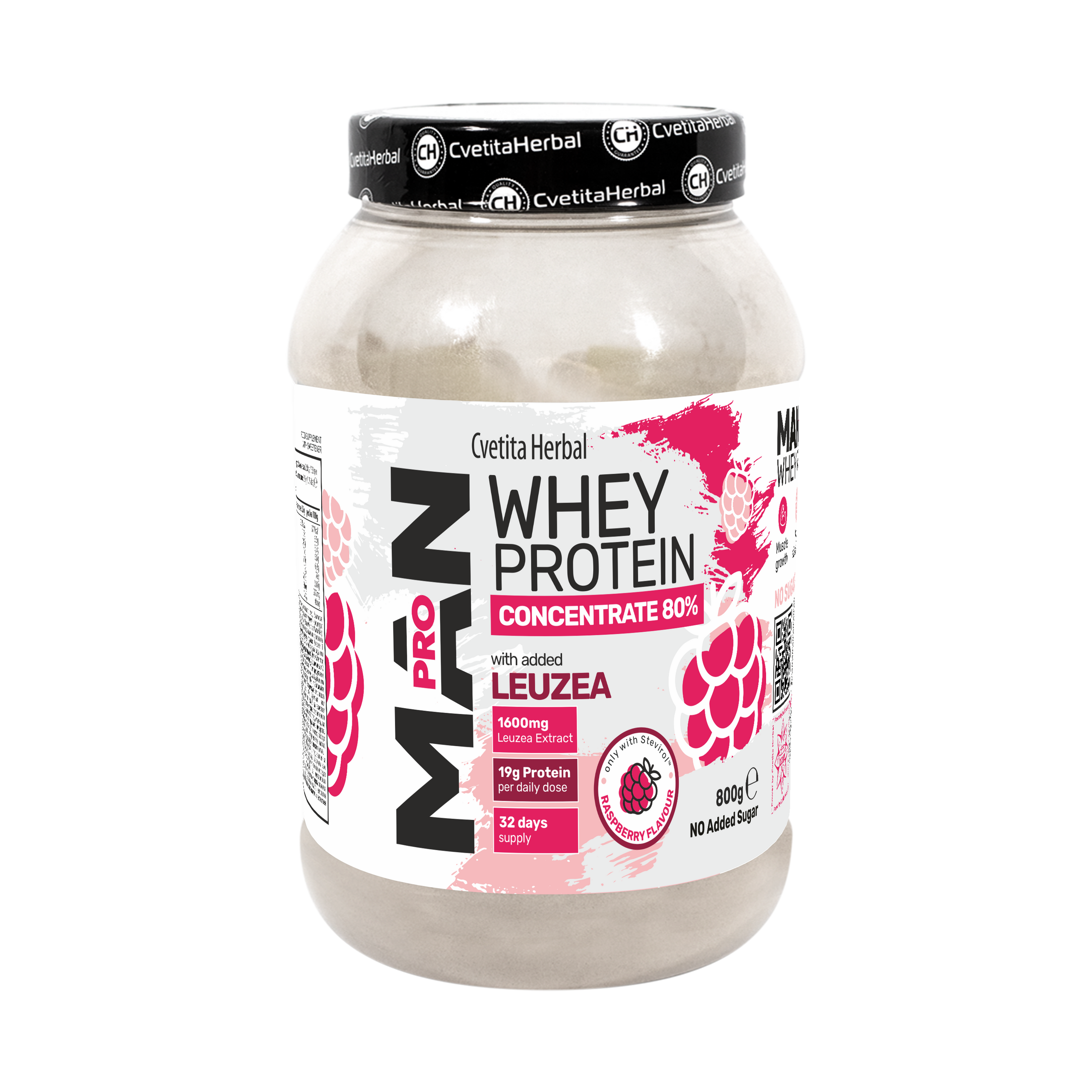 Tejsavó Protein Leuzea és Papaya Enzimekkel - MAN PRO WHEY CONCENTRATE (800 gr)