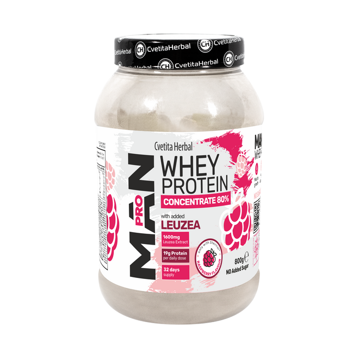 Tejsavó Protein Leuzea és Papaya Enzimekkel - MAN PRO WHEY CONCENTRATE (800 gr)