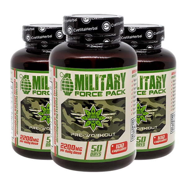Gyógynövények és Aminosavak - Military Force Pack (100 caps. x 1100 mg)