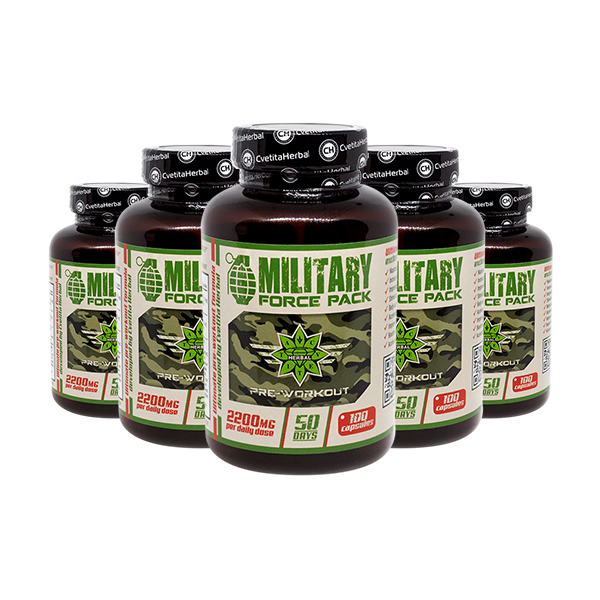 Gyógynövények és Aminosavak - Military Force Pack (100 caps. x 1100 mg)