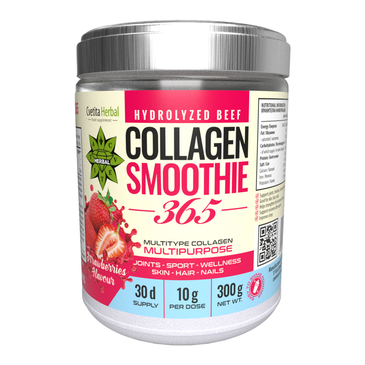 Kollagén Smoothie „Eper" – Collagen Smoothie 365 (300 g)