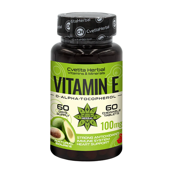 E-vitamin - Rágótabletta (60 tabletta x 100 mg)