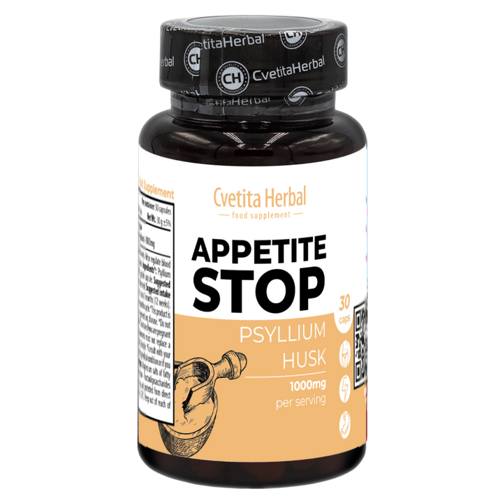 Almaecet "Fehér Útifűmag (Psyllium)" - Appetite Stop (30 caps. x 1000 mg)