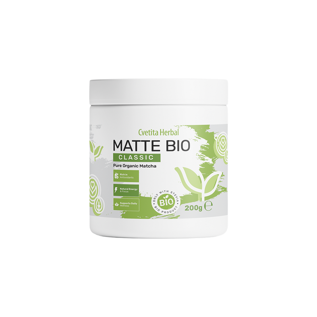 Matte Bio (BIO MATCHA LATTE) + Doboz pisztácia ízű fehérjés muffin MHN