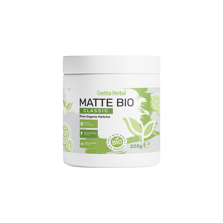 Matte Bio (BIO MATCHA LATTE) + Doboz pisztácia ízű fehérjés muffin MHN
