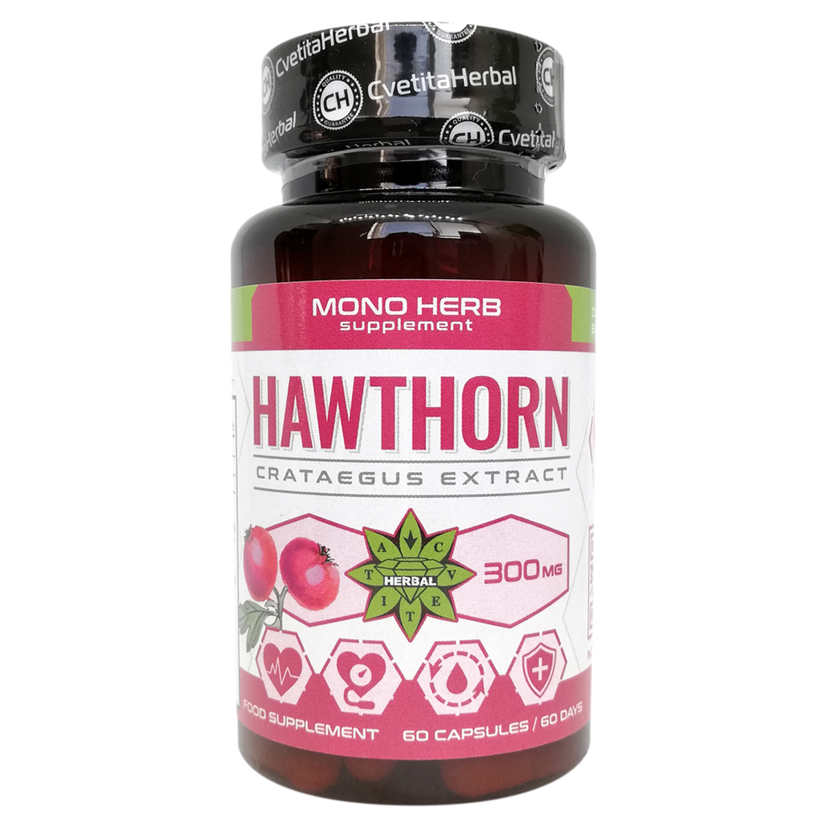 Galagonya kivonat - Hawthorn (60 kapszula x 300 mg)