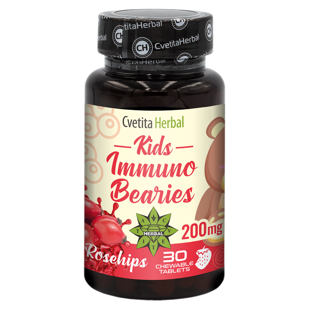 Gyermek Immunstimuláns "Csipkebogyó" - Kids Immuno Bearies (30 tabletta)