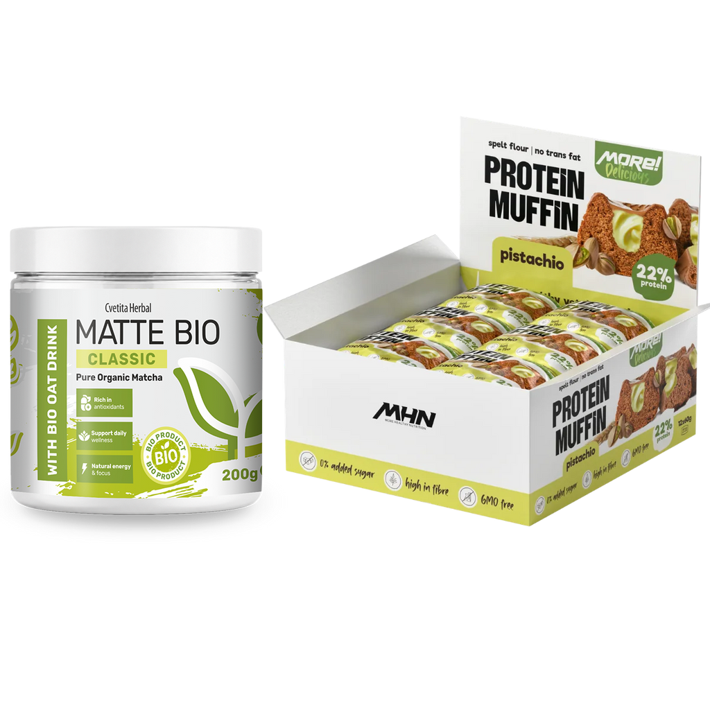 Matte Bio Classic és MHN pisztáciás fehérjemuffin - kombó csomag