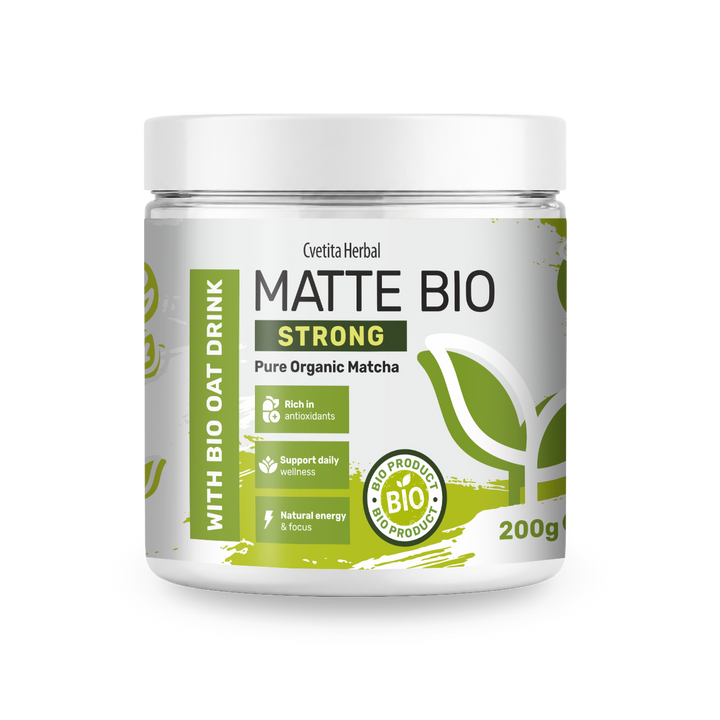 Matte Bio Strong - bio matcha por 200 g a Cvetita Herbaltól