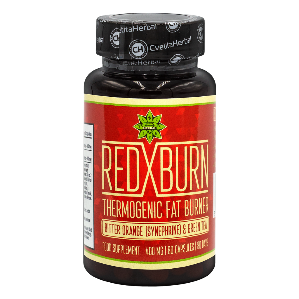 Keserű Narancs és Zöld Tea Kivonat – Red X Burn (80 kapszula × 400 mg)