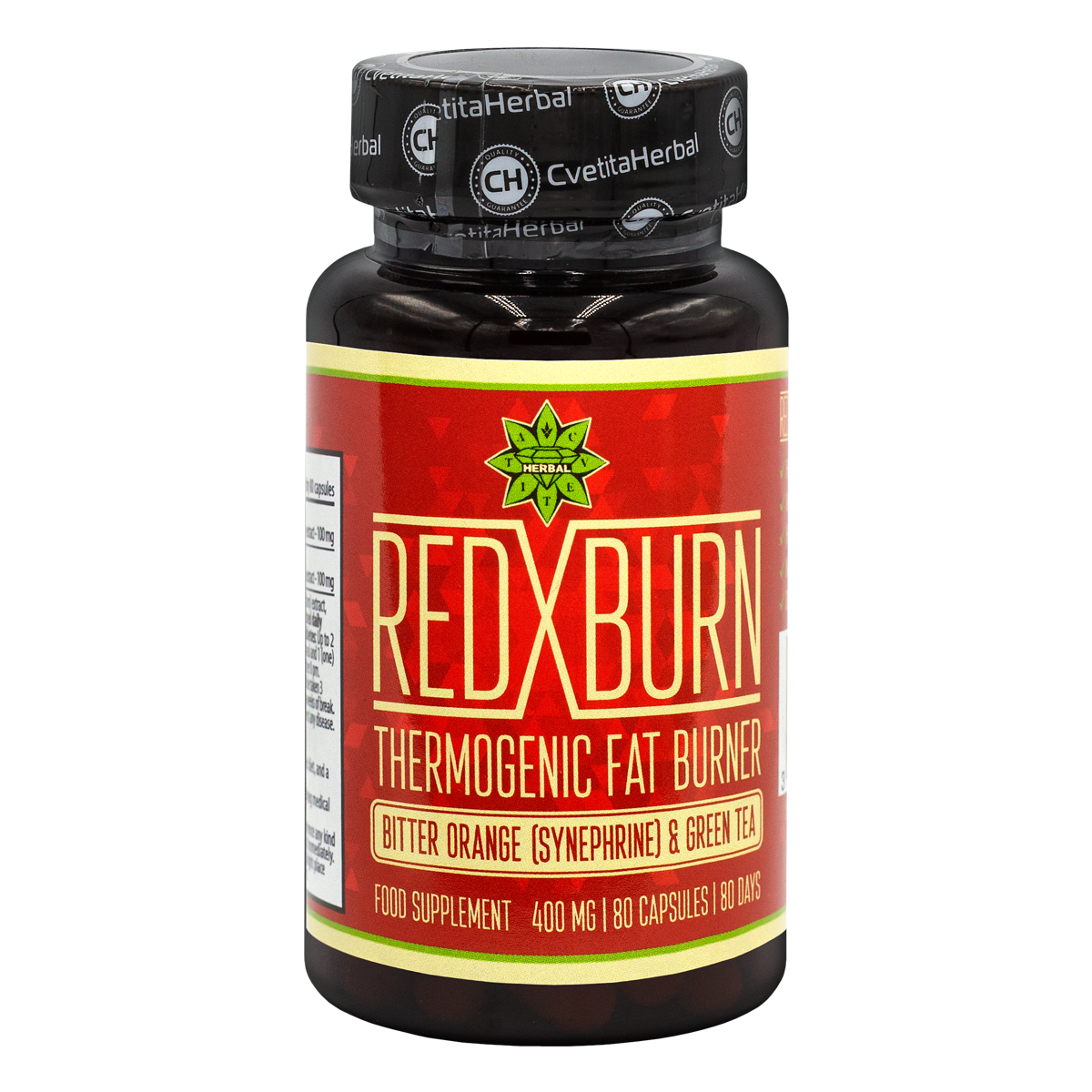 Keserű Narancs és Zöld Tea Kivonat – Red X Burn (80 kapszula × 400 mg)